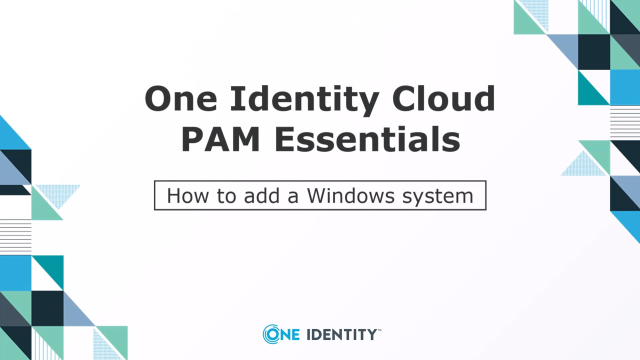 Adding a Windows System to PAM Essentials